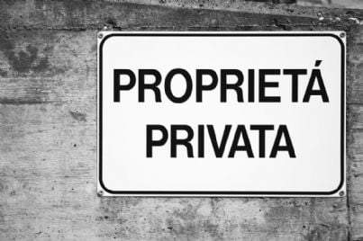 cartello proprietà privata